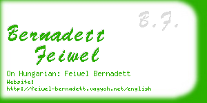 bernadett feiwel business card